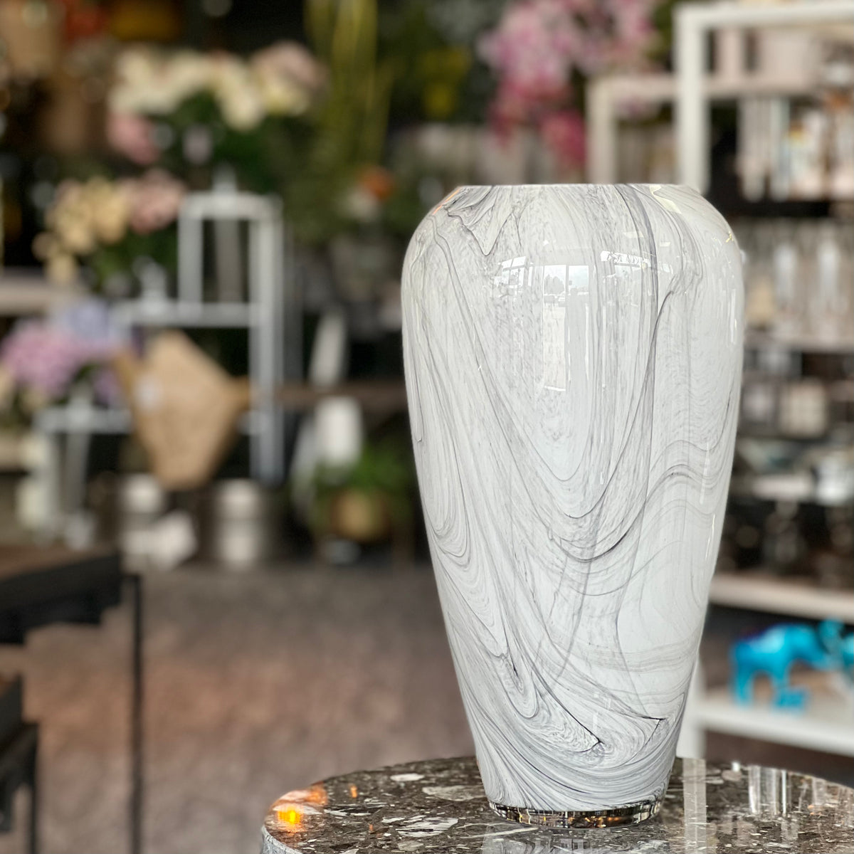 Zenith Marble Effect Vase – Azzoro Living